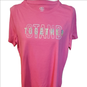 Nwt Athletic Works pink white blue girls short sleeve graphic t-shirt size 2xl